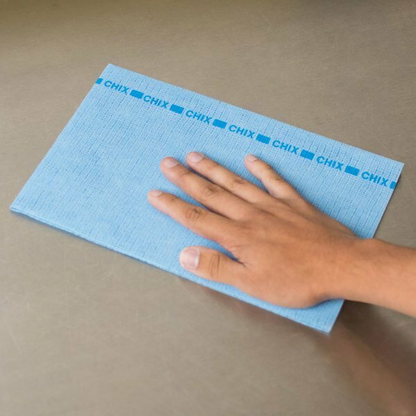 Chicopee 8243 Chix 13'' x 21'' Blue Medium-Duty Foodservice Towel - 150/Case, 150PK 2488243